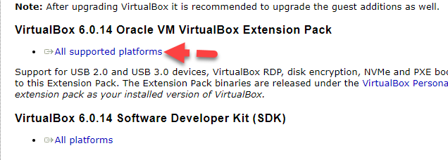 Download Virtualbox Extension Pack