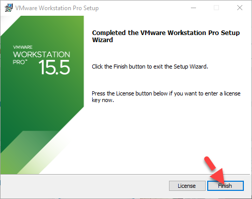 VMware installed on Windows 10