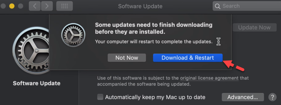 Download and Restart Update