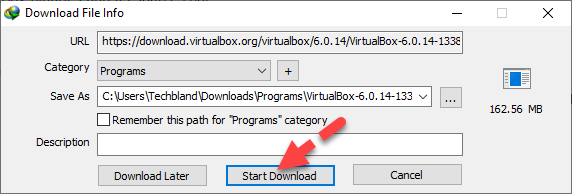 Download and Install Virtualbox on Windows