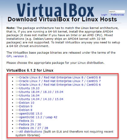 virtualbox website