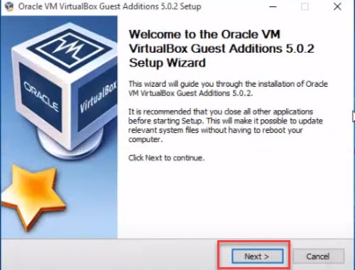 install virtualbox guest addition