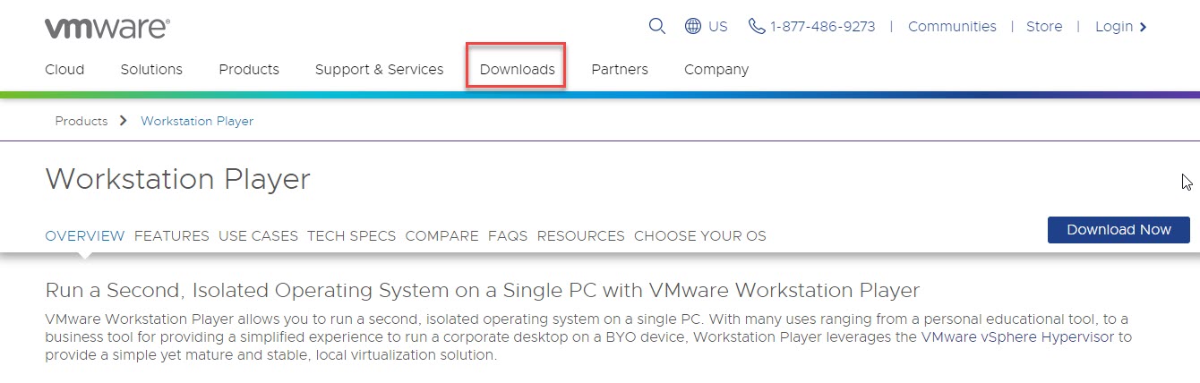 vmware player download for windows 10
