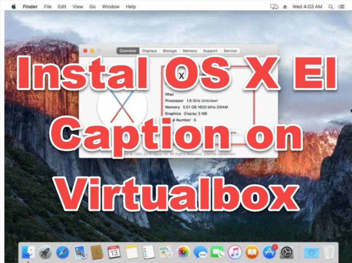 el capitan os x download for virtualbox