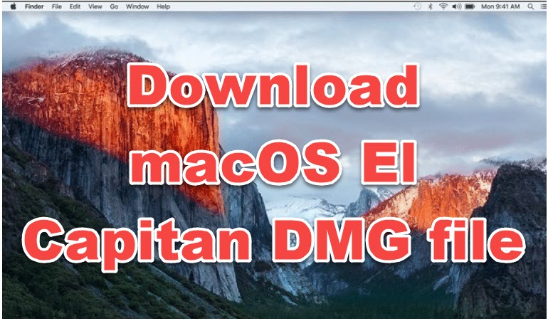 download el capitan 10.11.4 .dmg in windows