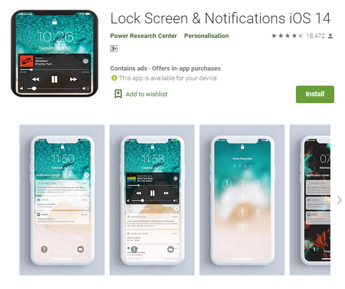 IOS 14 lock screen
