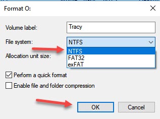convert NTFS to FAT32 without losing data