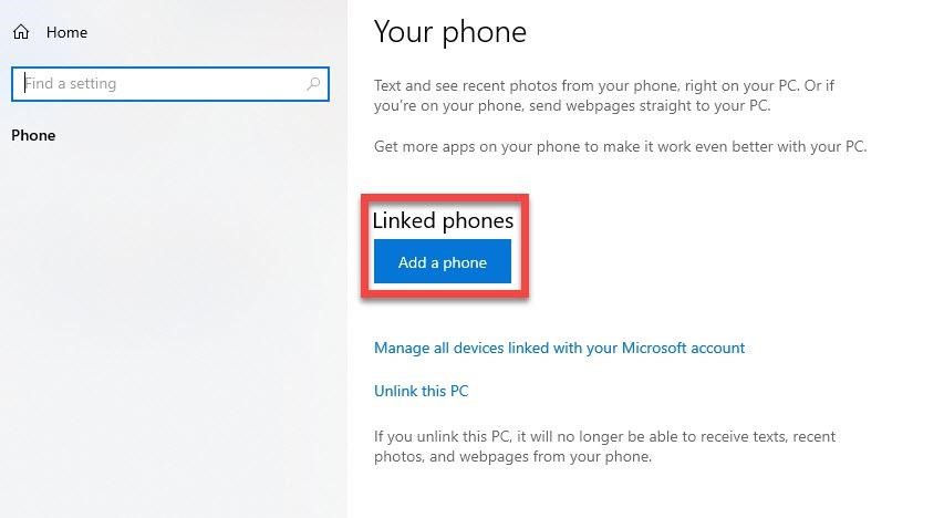 connect your pc with phone